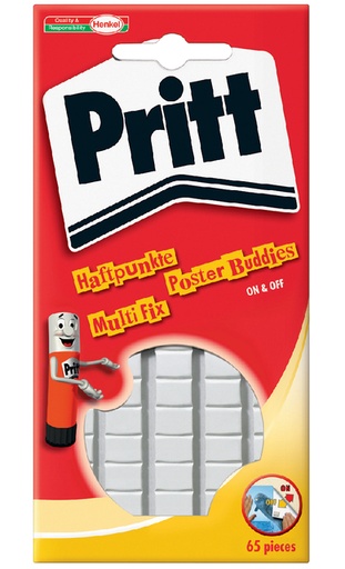 [836300] Pastille à fixer double face Buddies Pritt Poster blister 65 pièces