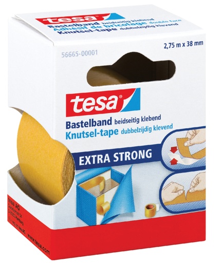 [800241] Dubbelzijdige knutseltape tesa® 2,75mx38mm transparant