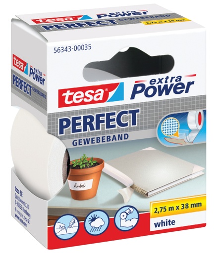 [805425] Textieltape tesa® extra Power Perfect 2.75mx38mm wit