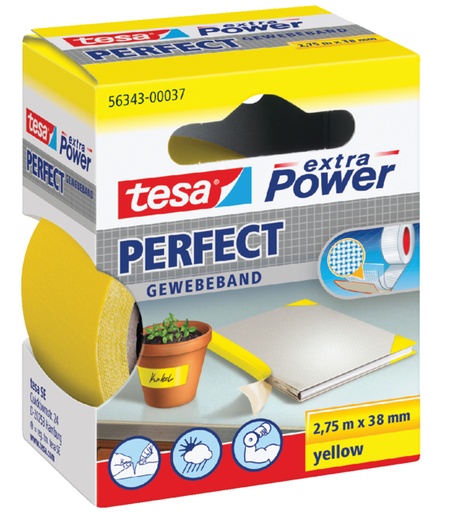 [805429] Textieltape tesa® extra Power Perfect 2.75mx38mm geel