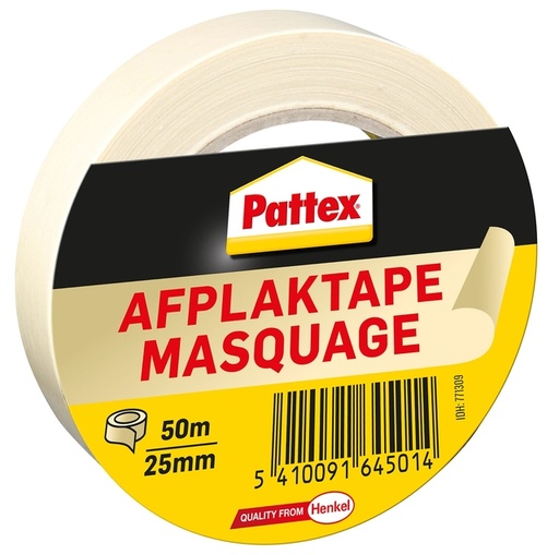 [870025] Afplaktape Pattex 25mmx50m creme