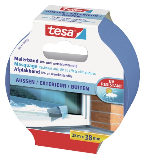 [870046] Afplaktape tesa®  Professional outdoor 25mx38mm blauw