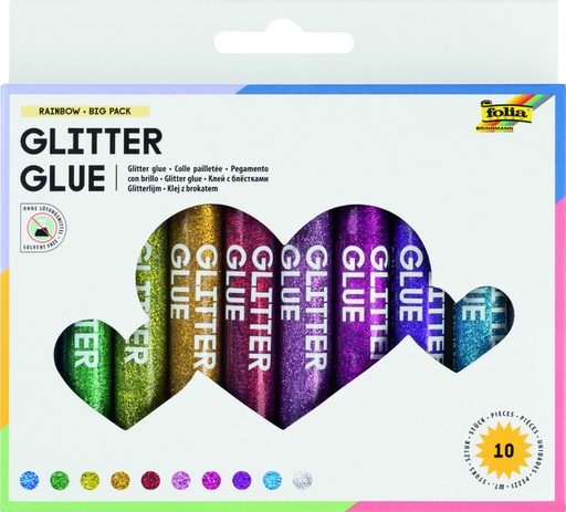 [580029] Colle à paillettes Folia 9,5ml assorti 10 pièces