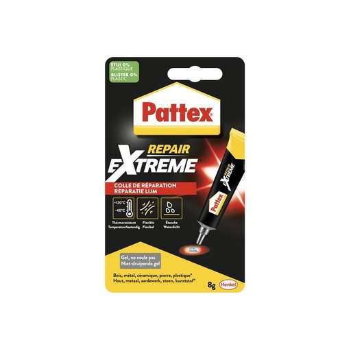 [836239] Colle de réparation Pattex Repair Extreme tube 8g blister