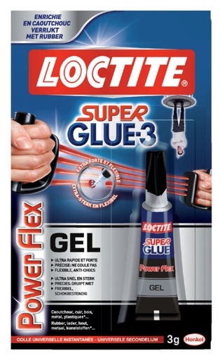 [836222] Colle seconde Loctite Powerflex gel tube 3g blister