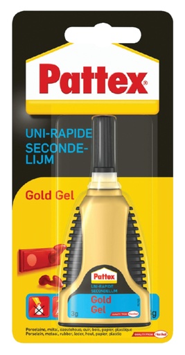 [836240] Colle seconde Pattex Gold Gel tube 3g blister