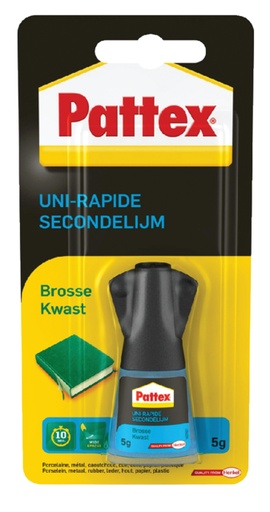 [836233] Secondelijm Pattex met kwast flacon 5 gram op blister
