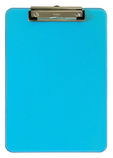[316078] Porte-bloc MAUL A4 portrait PS transparent néon bleu