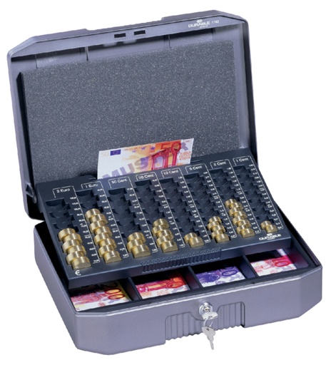 [326579] Coffret caisse Durable 352x120x276mm gris foncé