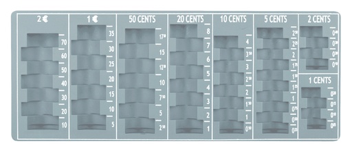 [326551] Monnayeur Pavo 275x110x20mm gris