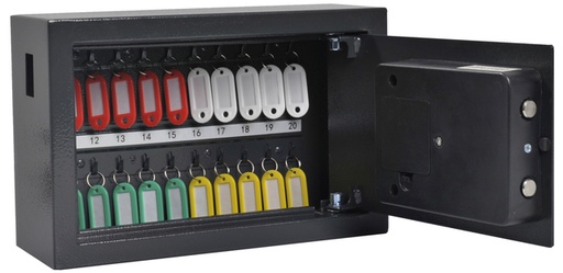 [327812] Armoire à clés Pavo Haute Sécurité 20 crochets 205x347x147mm