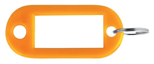 [327953] Porte-clés Pavo en plastique orange 100 pièces