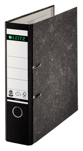 [502405] Ordner Leitz 1080 klassiek gewolkt 180° 80mm karton A4 zwart