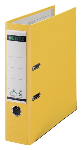 [502165] Classeur à levier Leitz 1010 180° A4 80mm PP jaune