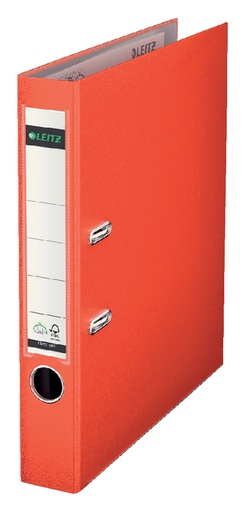 [502188] Classeur à levier Leitz 1015 180° A4 50mm PP rouge clair