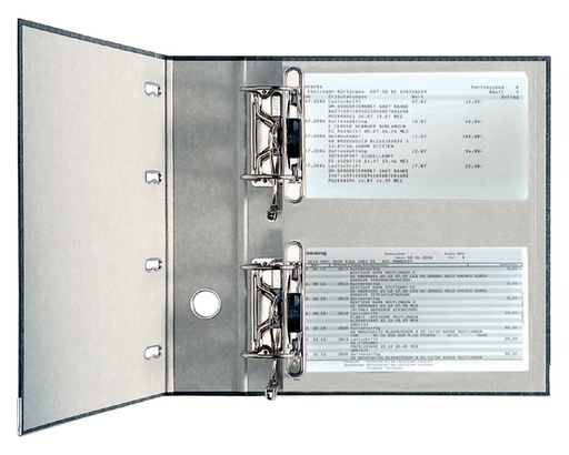 [502416] Classeur Leitz 1092 bancaire 2 mécanismes A4 75mm carton noir