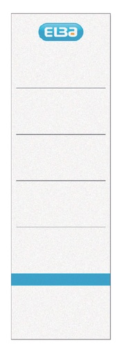 [504138] Rugetiket Elba breed 59x190mm zelfklevend wit/blauw 10 stuks