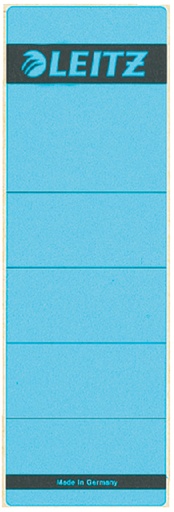 [504253] Rugetiket Leitz breed/kort 62x192mm zelfklevend blauw 10 stuks