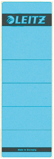 [504253] Rugetiket Leitz breed/kort 62x192mm zelfklevend blauw 10 stuks