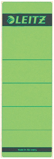 [504254] Etiquette dorsale Leitz Large/courte 62x192mm adhésive vert 10 pièces