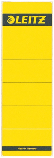 [504255] Etiquette dorsale Leitz Large/courte 62x192mm adhésive jaune 10 pièces