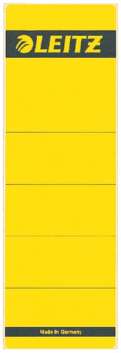 [504255] Etiquette dorsale Leitz Large/courte 62x192mm adhésive jaune 10 pièces