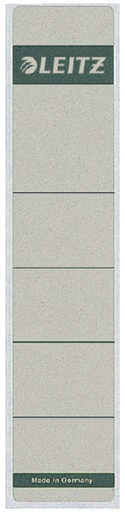 [504280] Etiquette dorsale Leitz Small./courte 39x192mm adhésive gris 10 pièces