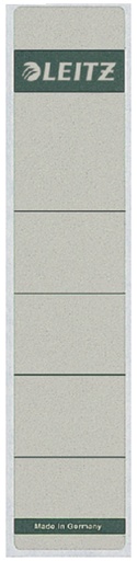 [504280] Etiquette dorsale Leitz Small./courte 39x192mm adhésive gris 10 pièces