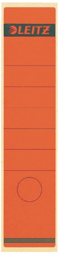 [504262] Etiquette dorsale Leitz Large/longue 62x285mm adhésive rouge 10 pièces