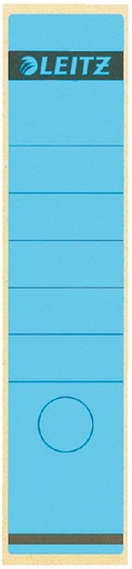[504263] Etiquette dorsale Leitz Large/courte 62x285mm adhésive bleu 10 pièces