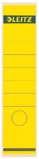[504265] Etiquette dorsale Leitz Large/longue 62x285mm adhésive jaune 10 pièces