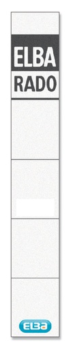 [502139] Rug-insteekkaart Elba Rado smal 24x159mm wit 10 stuks