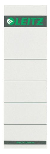 [504240] Rug-insteekkaart Leitz breed 57x191mm karton grijs 10 stuks
