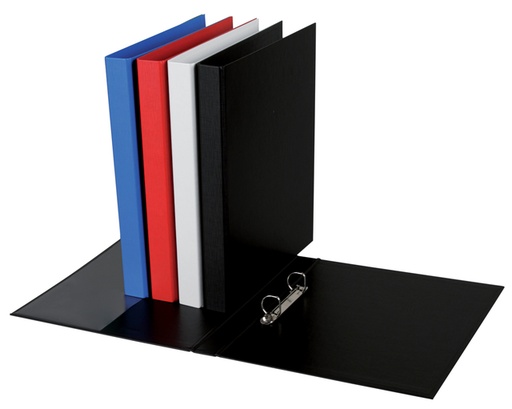 [268804] Ringband Quantore A4 2-rings D-mech 20mm PP zwart