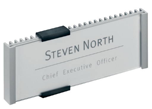 [921190] Plaque de porte Durable 149x52mm argent métallisé