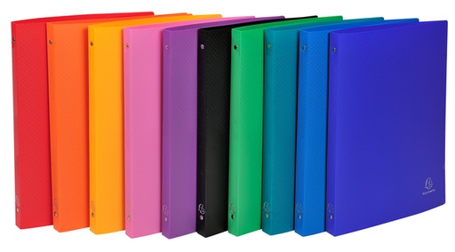 [256028] Classeur à 4 anneaux Exacompta A4 méc-O 15mm PP assorti