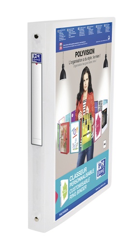 [257588] Classeur présentation Oxford Polyvision A4 4 anneaux méc-O 30mm transparent