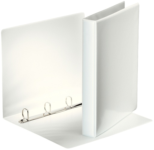 [265712] Classeur panorama Esselte Essentials A4 4 anneaux méc-D 25mm blanc
