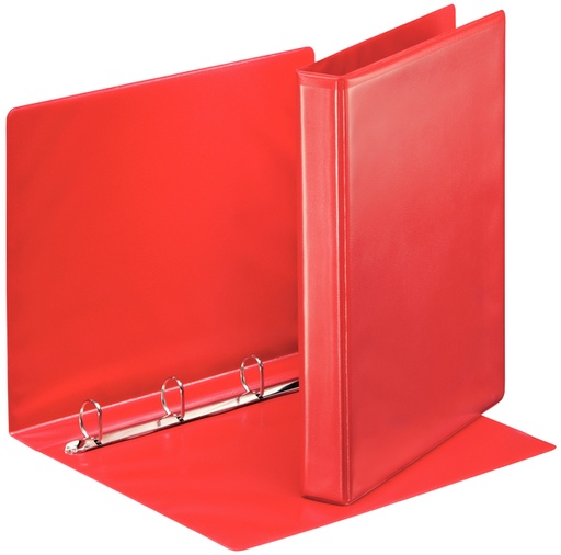 [265709] Classeur panorama Esselte Essentials A4 4 anneaux méc-D 25mm rouge