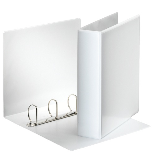 [265726] Classeur panorama Esselte Essentials A4 4 anneaux méc-D 50mm blanc
