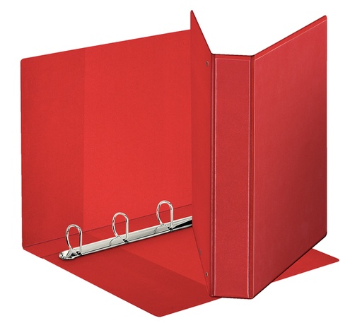[265792] Classeur panorama Esselte A4 4 anneaux méc-D 30mm PP rouge