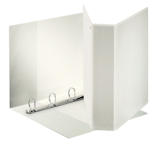 [265800] Classeur panorama Esselte A4 4 anneaux méc-D 40mm PP blanc