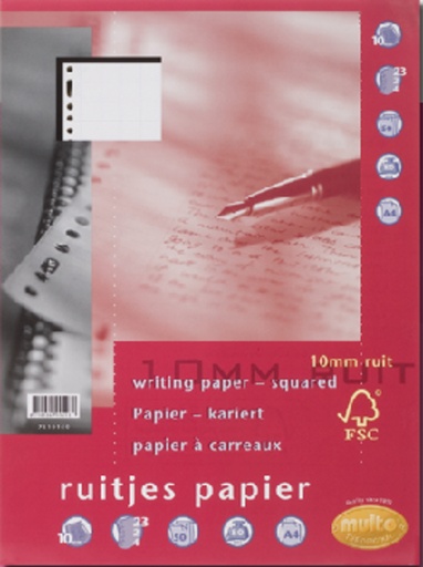 [273560] Intérieur Multo A4 23 perforations carreau 10mm 50 feuilles