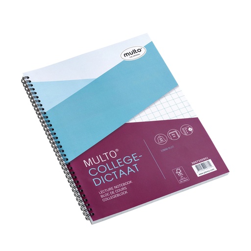 [278569] Bloc de cours Multo A4 carreau 10x10mm 23 perf 160 pages 80g blanc