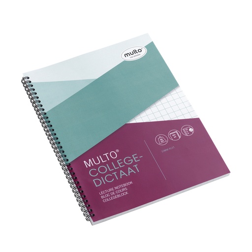 [278569] Collegeblok Multo A4 ruit 10x10mm 23-gaats 160 pagina's 80gr wit