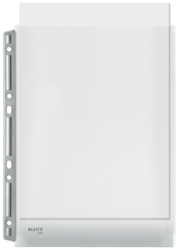 [510554] Harmonica showtas Leitz Premium 0.17mm metalen perforatiestrip copy safe A4 glashelder 3 stuks