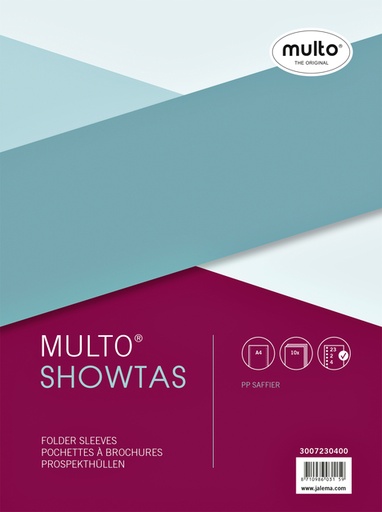 [275960] Pochette Multo A4 23 perforations PP 0.08mm grainé 10 pièces