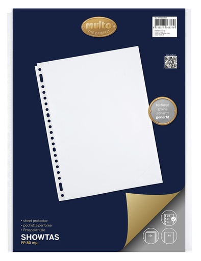 [275960] Pochette Multo A4 23 perforations PP 0.08mm grainé 10 pièces