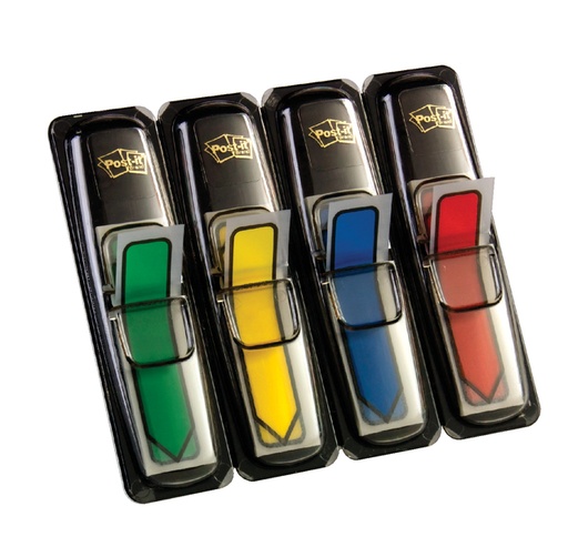 [392629] Marque-pages Post-it 684 11,9x43,1mm flèche assorti 96 pièces