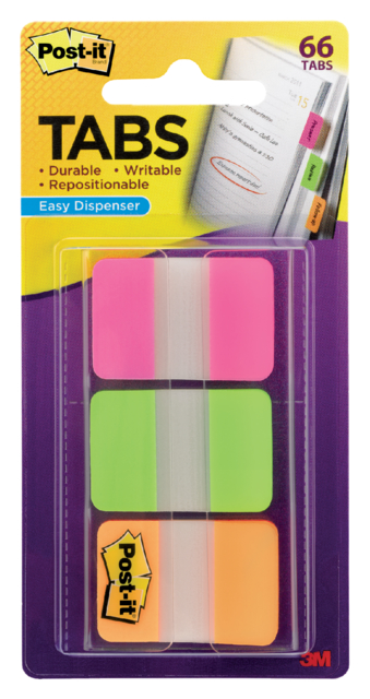 Marque-pages Post-it 686 25x38mm strong assorti